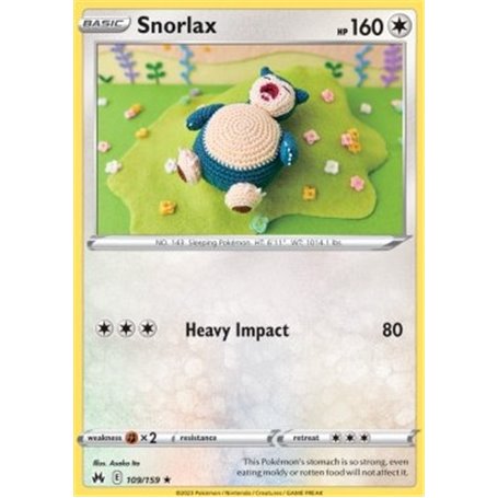 CRZ 109 - Snorlax - Reverse Holo