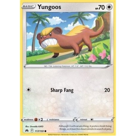 CRZ 117 - Yungoos - Reverse Holo