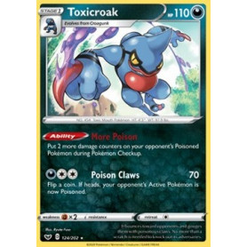 SSH 124 - Toxicroak - Reverse Holo SSH 124 - Toxicroak - Reverse HoloSword and Shield Sword & Shield€ 1,50 Sword and Shield