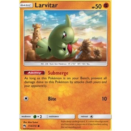 LOT 114 - Larvitar Lost Thunder Lost Thunder€ 0,10 Lost Thunder