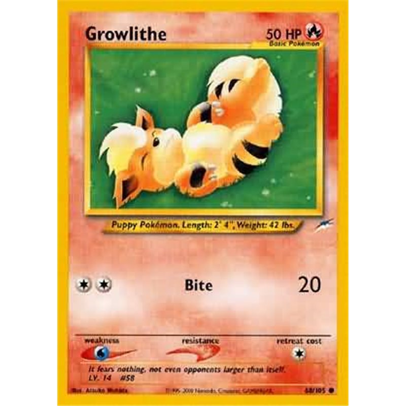 NDE 068 - Growlithe Neo Destiny buy Pokemon cards 2hg nl NDE 068 - Growlithe Neo Destiny buy Pokemon cards 2hg nl