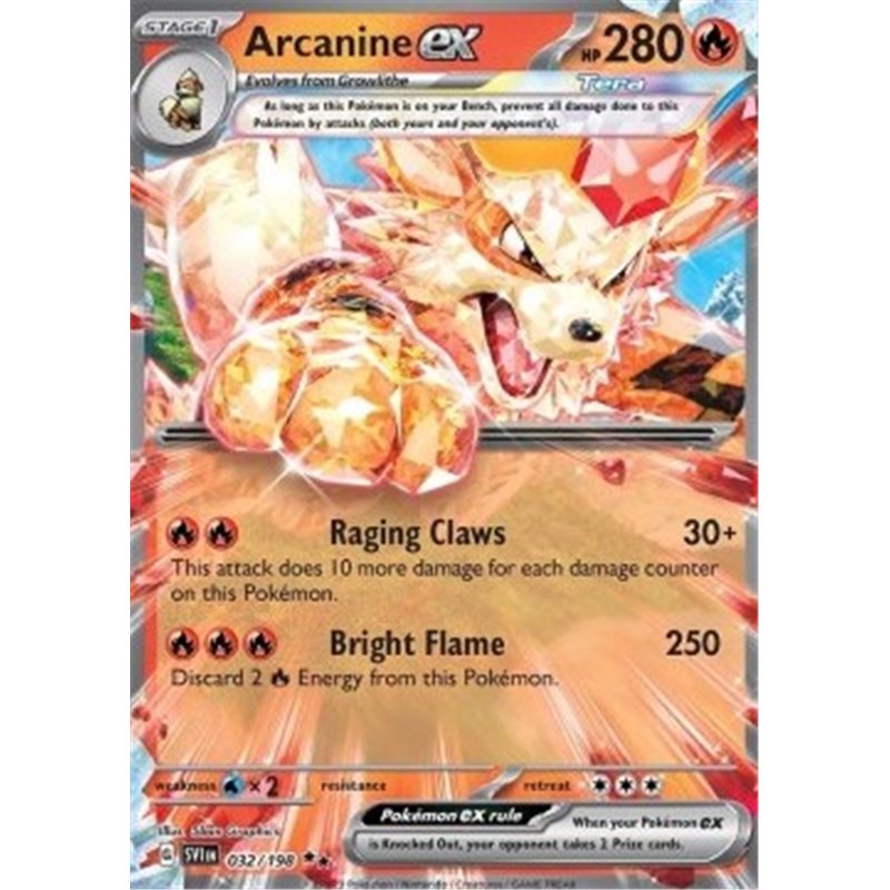 pokemon arcanine card value Amazon.com: Arcanine ex 032/198 Double Rare - Scarlet & Violet - Pokemon  Evolution 3 Card Lot main image 0
