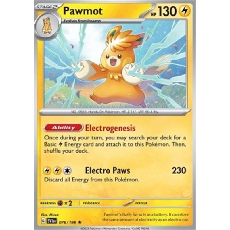 SV1en 076 - Pawmot - Reverse HoloScarlet & Violet Scarlet & Violet€ 0,40 Scarlet & Violet