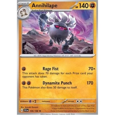 SV1en 109 - Annihilape - Reverse HoloScarlet & Violet Scarlet & Violet€ 0,45 Scarlet & Violet