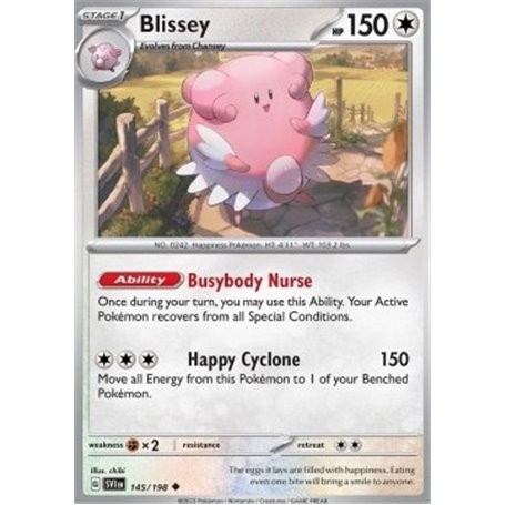 SV1en 145 - Blissey - Reverse HoloScarlet & Violet Scarlet & Violet€ 0,35 Scarlet & Violet