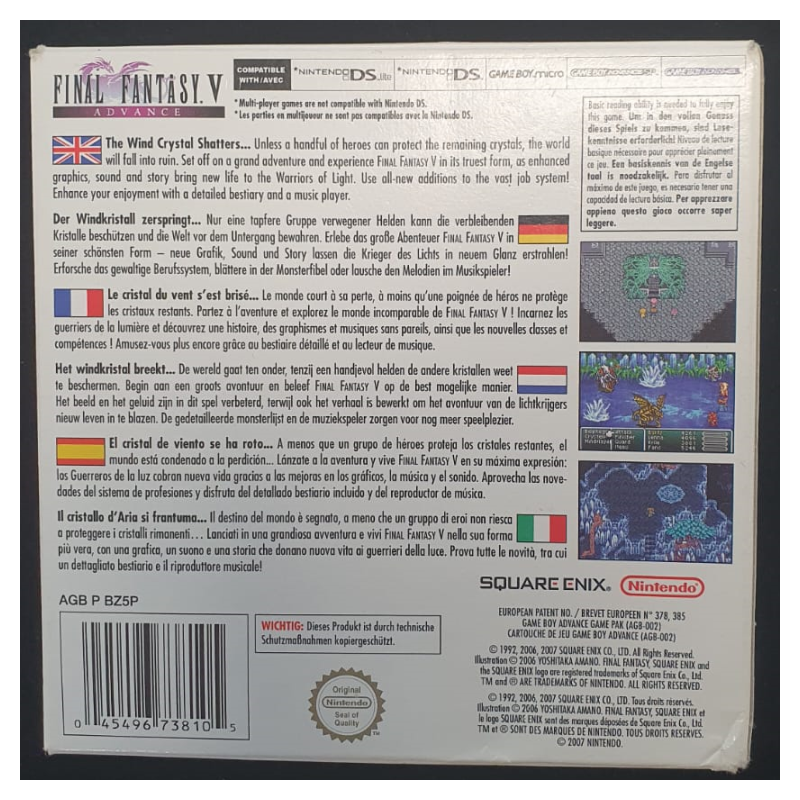 Final Fantasy V Advance  Nintendo GAMEBOY Advance PAL