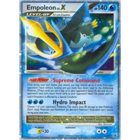 DPPR 011 - Empoleon LV.XDiamond and Pearl Black Star Promo DP Black Star Promos€ 4,99 Diamond and Pearl Black Star Promo