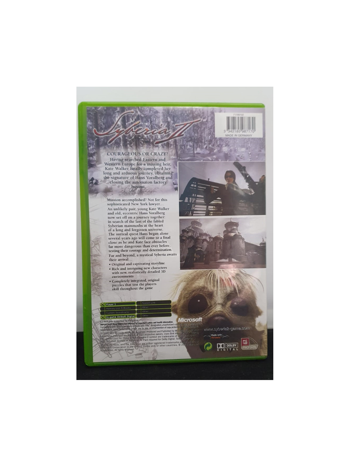Syberia II XBOX pal