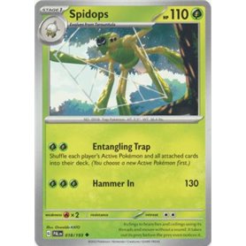 PAL 018 - Spidops - Reverse Holo PAL 018 - Spidops - Reverse HoloPaldea Evolved Paldea Evolved€ 0,40 Paldea Evolved