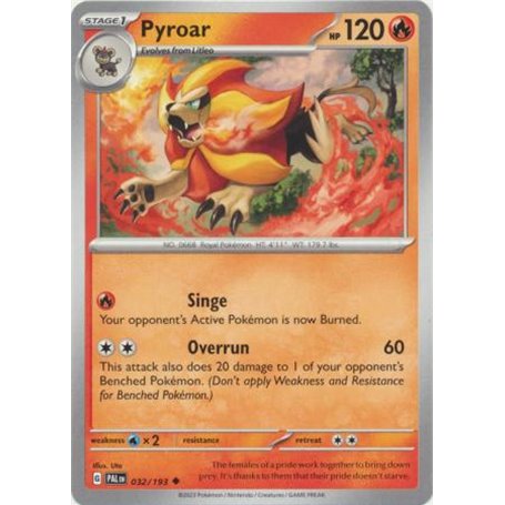 PAL 032 - Pyroar - Reverse HoloPaldea Evolved Paldea Evolved€ 0,40 Paldea Evolved