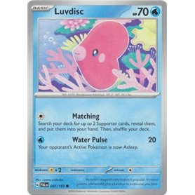 PAL 047 - Luvdisc - Reverse Holo PAL 047 - Luvdisc - Reverse HoloPaldea Evolved Paldea Evolved€ 0,35 Paldea Evolved
