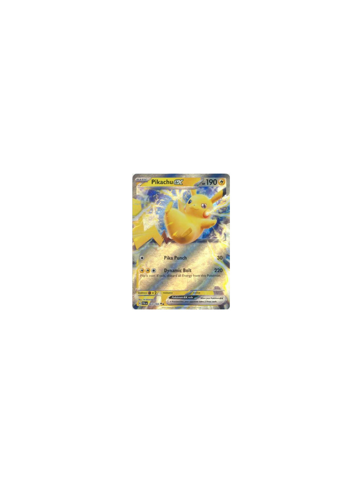 PAL 063 - Pikachu exPaldea Evolved Paldea Evolved€ 3,99 Paldea Evolved