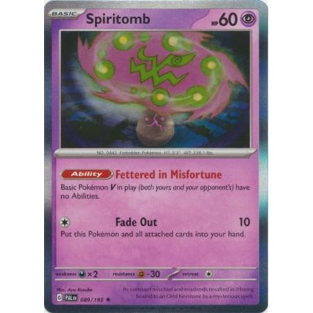 PAL 089 - Spiritomb - Reverse HoloPaldea Evolved Paldea Evolved€ 0,45 Paldea Evolved