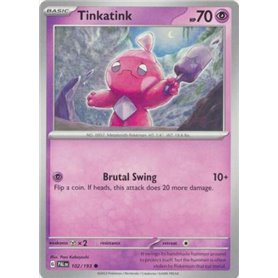 PAL 102 - Tinkatink PAL 102 - TinkatinkPaldea Evolved Paldea Evolved€ 0,05 Paldea Evolved