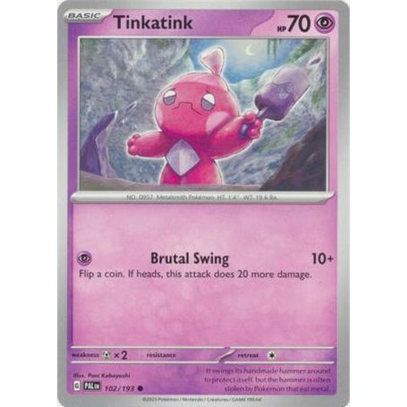 PAL 102 - Tinkatink - Reverse HoloPaldea Evolved Paldea Evolved€ 0,35 Paldea Evolved