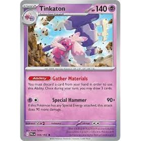 PAL 105 - Tinkaton - Reverse Holo PAL 105 - Tinkaton - Reverse HoloPaldea Evolved Paldea Evolved€ 0,40 Paldea Evolved