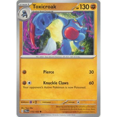 PAL 115 - Toxicroak - Reverse HoloPaldea Evolved Paldea Evolved€ 0,35 Paldea Evolved