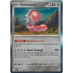 PAL 151 - Orthworm - Reverse Holo PAL 151 - Orthworm - Reverse HoloPaldea Evolved Paldea Evolved€ 0,50 Paldea Evolved