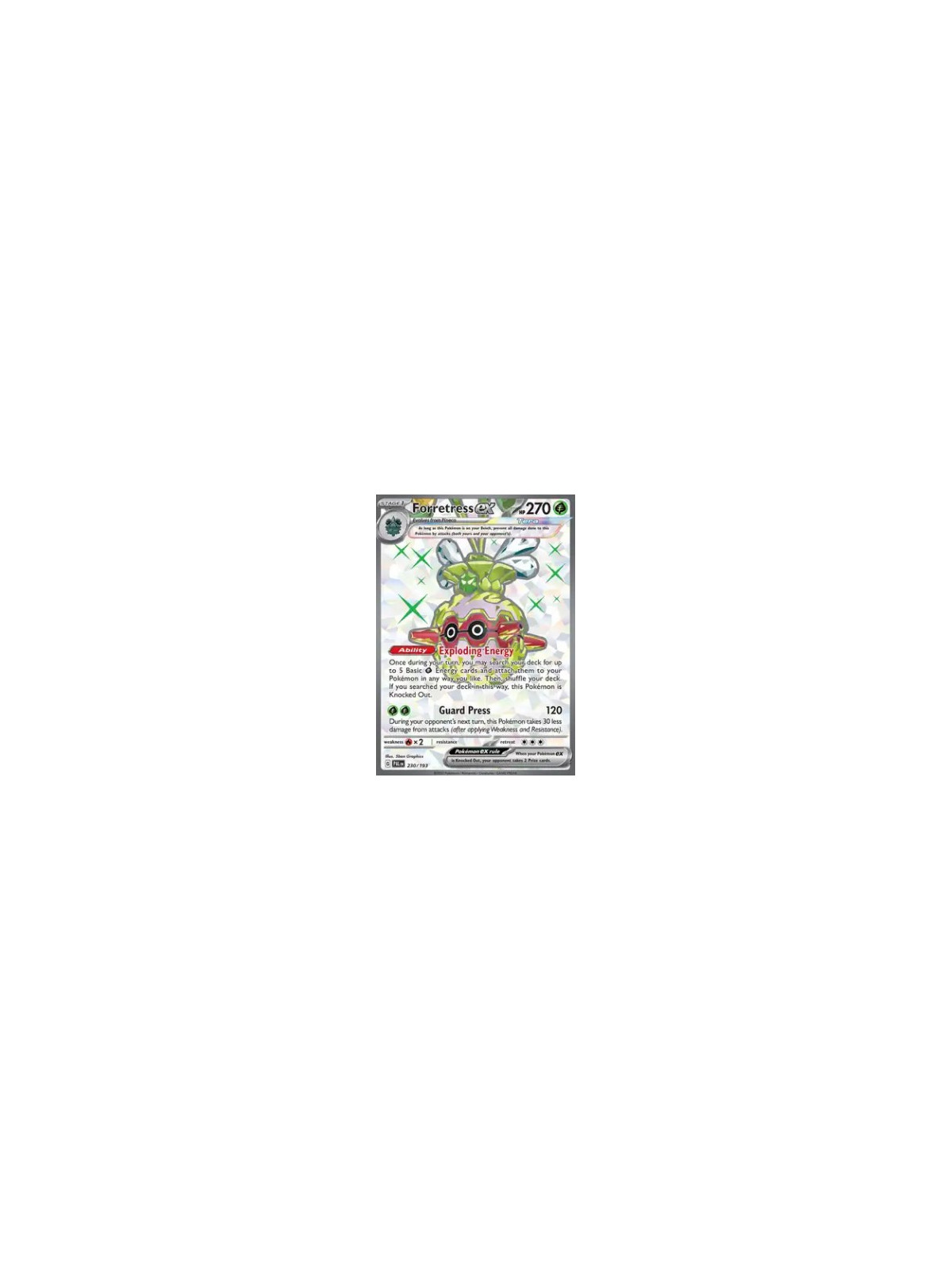 PAL 230 - Forretress exPaldea Evolved Paldea Evolved€ 6,99 Paldea Evolved