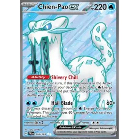 PAL 236 - Chien-Pao exPaldea Evolved Paldea Evolved€ 14,99 Paldea Evolved