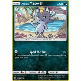 LOT 118 - Alolan Meowth - Reverse Holo LOT 118 - Alolan Meowth - Reverse Holo