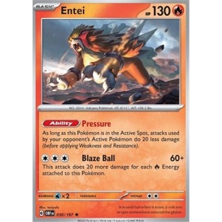 OBF 030 - Entei - Reverse HoloObsidian Flames Obsidian Flames€ 0,50 Obsidian Flames