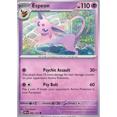 OBF 086 - Espeon - Reverse HoloObsidian Flames Obsidian Flames€ 0,35 Obsidian Flames