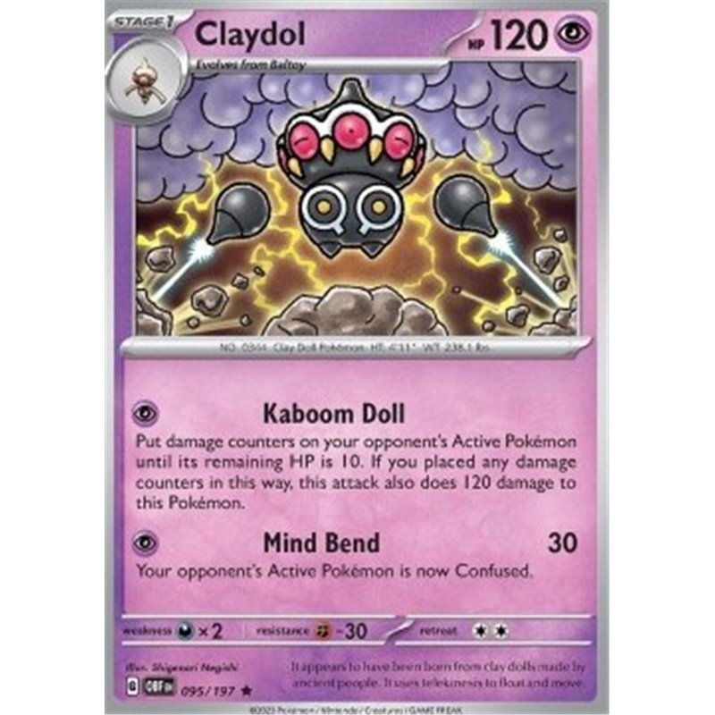 OBF 095 - Claydol - Reverse HoloObsidian Flames Obsidian Flames€ 0,50 Obsidian Flames
