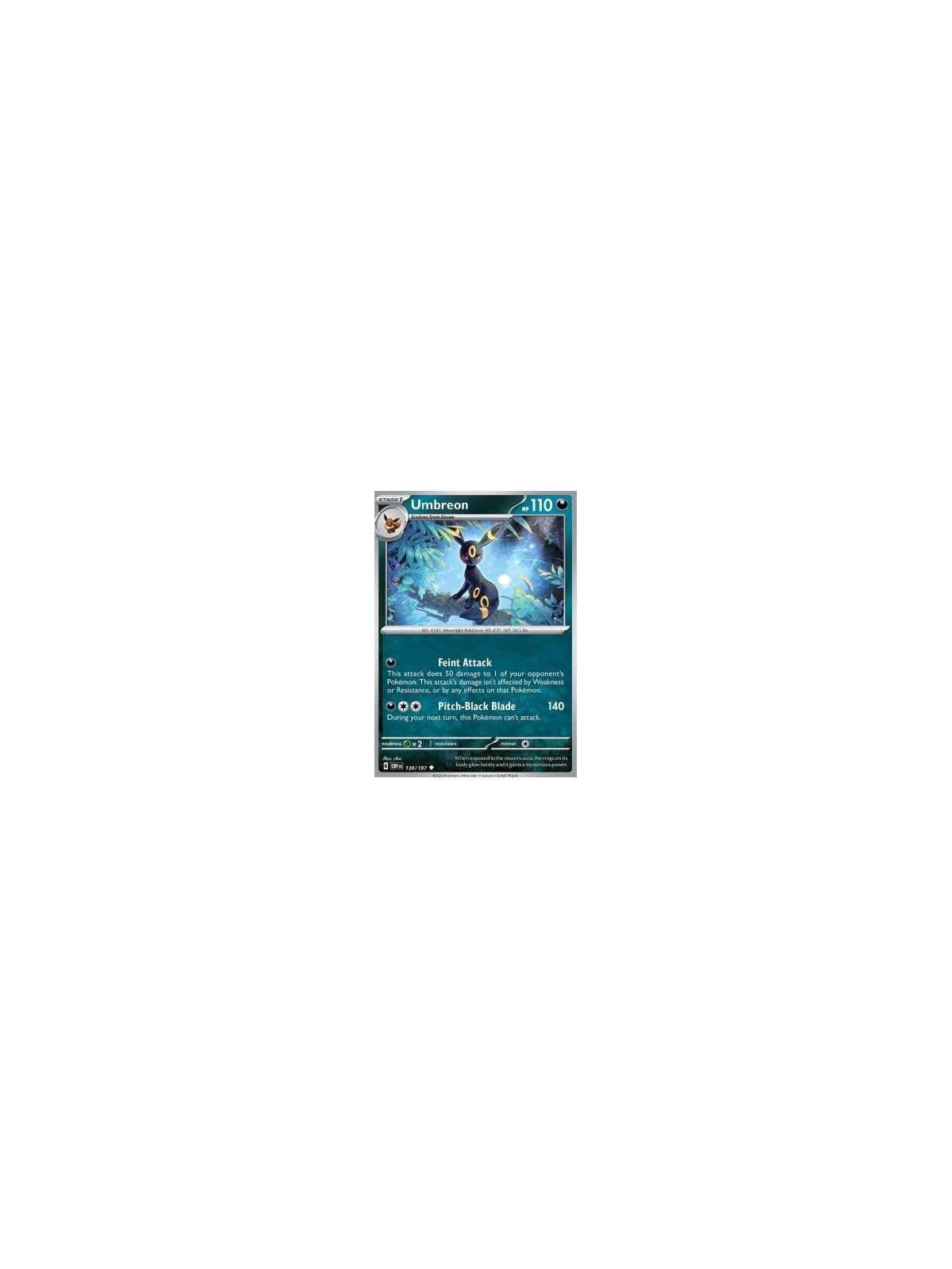 OBF 130 - Umbreon - Reverse HoloObsidian Flames Obsidian Flames€ 0,40 Obsidian Flames