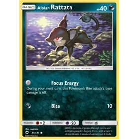BUS 081 - Alolan Rattata - Reverse Holo BUS 081 - Alolan Rattata - Reverse Holo