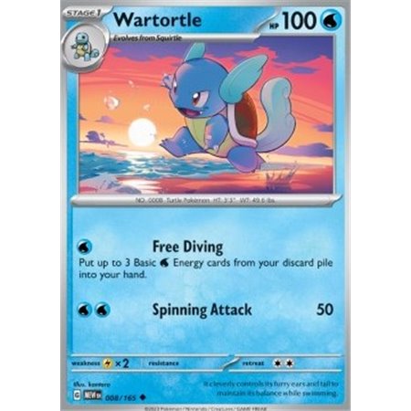 MEW 008 - Wartortle - Reverse Holo