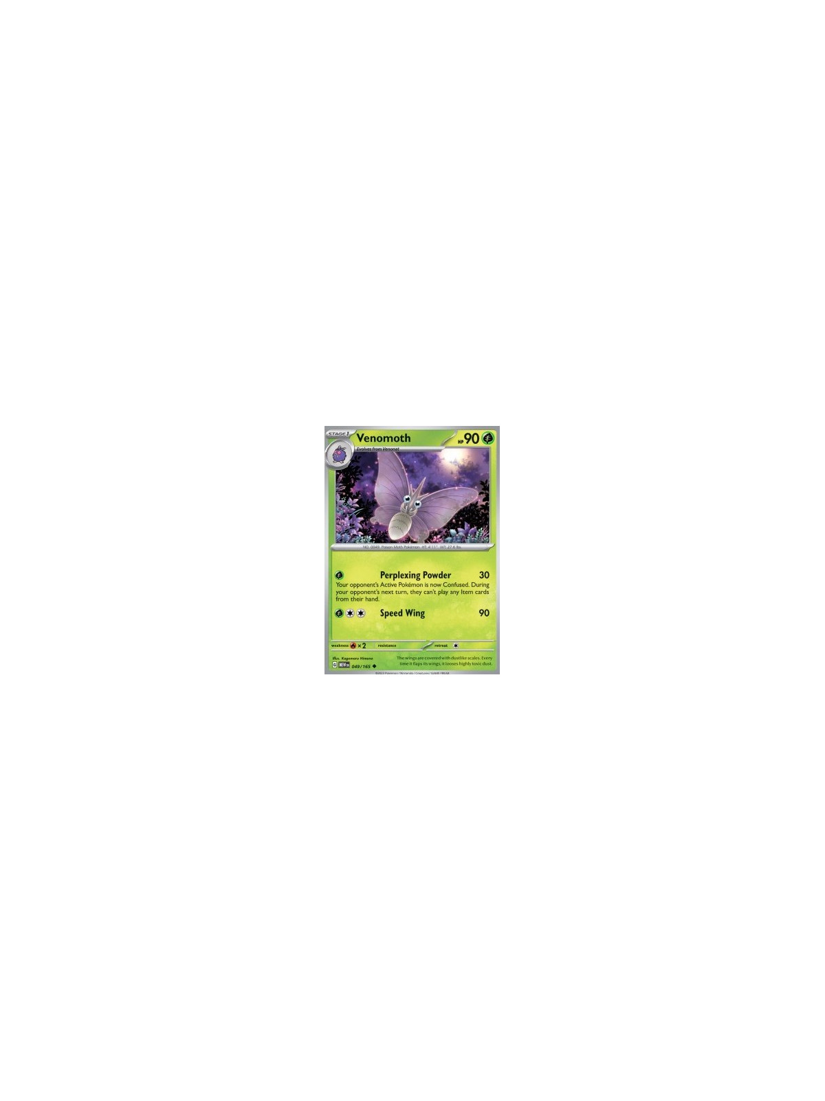 MEW 049 - Venomoth - Reverse Holo