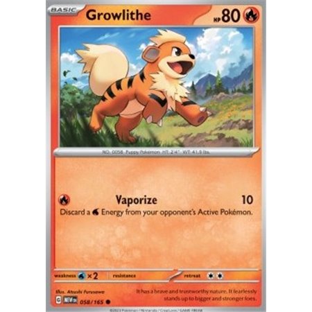 MEW 058 - Growlithe - Reverse Holo