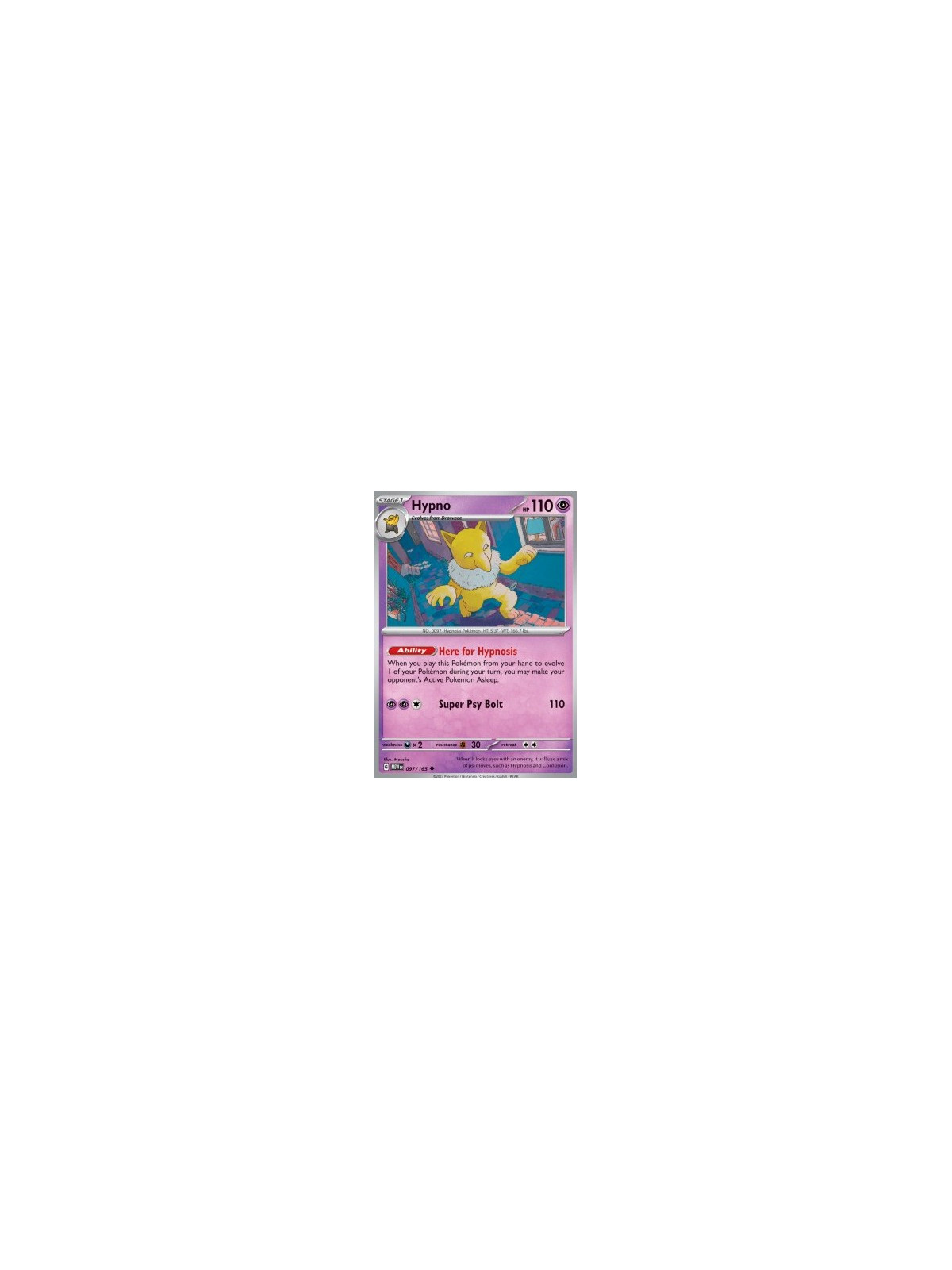 MEW 097 - Hypno - Reverse Holo
