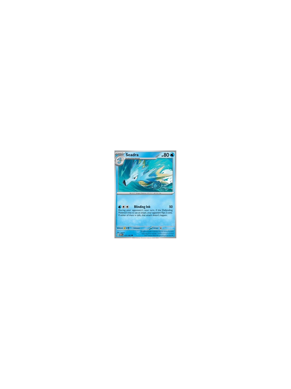 MEW 117 - Seadra - Reverse Holo