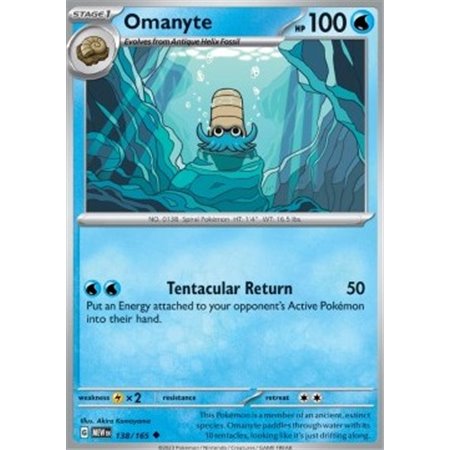 MEW 138 - Omanyte - Reverse Holo