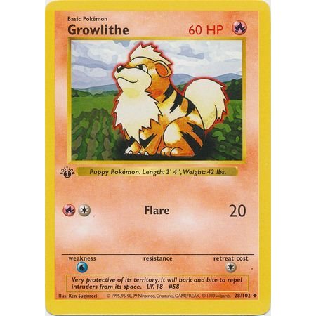 BS 028 - Growlithe - 1ste Editie