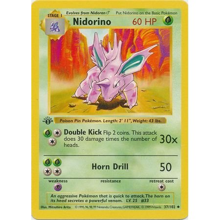 BS 037 - Nidorino - 1ste Editie