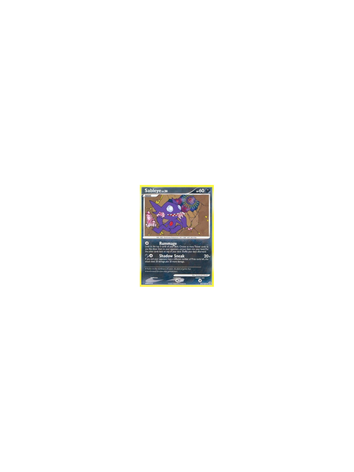 SW 063 - Sableye Lv.26 - Reverse Holo