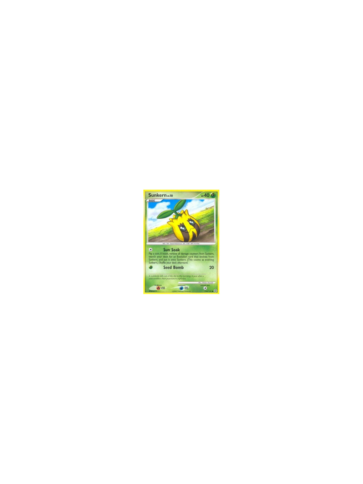 SW 114 - Sunkern Lv.10 - Reverse Holo