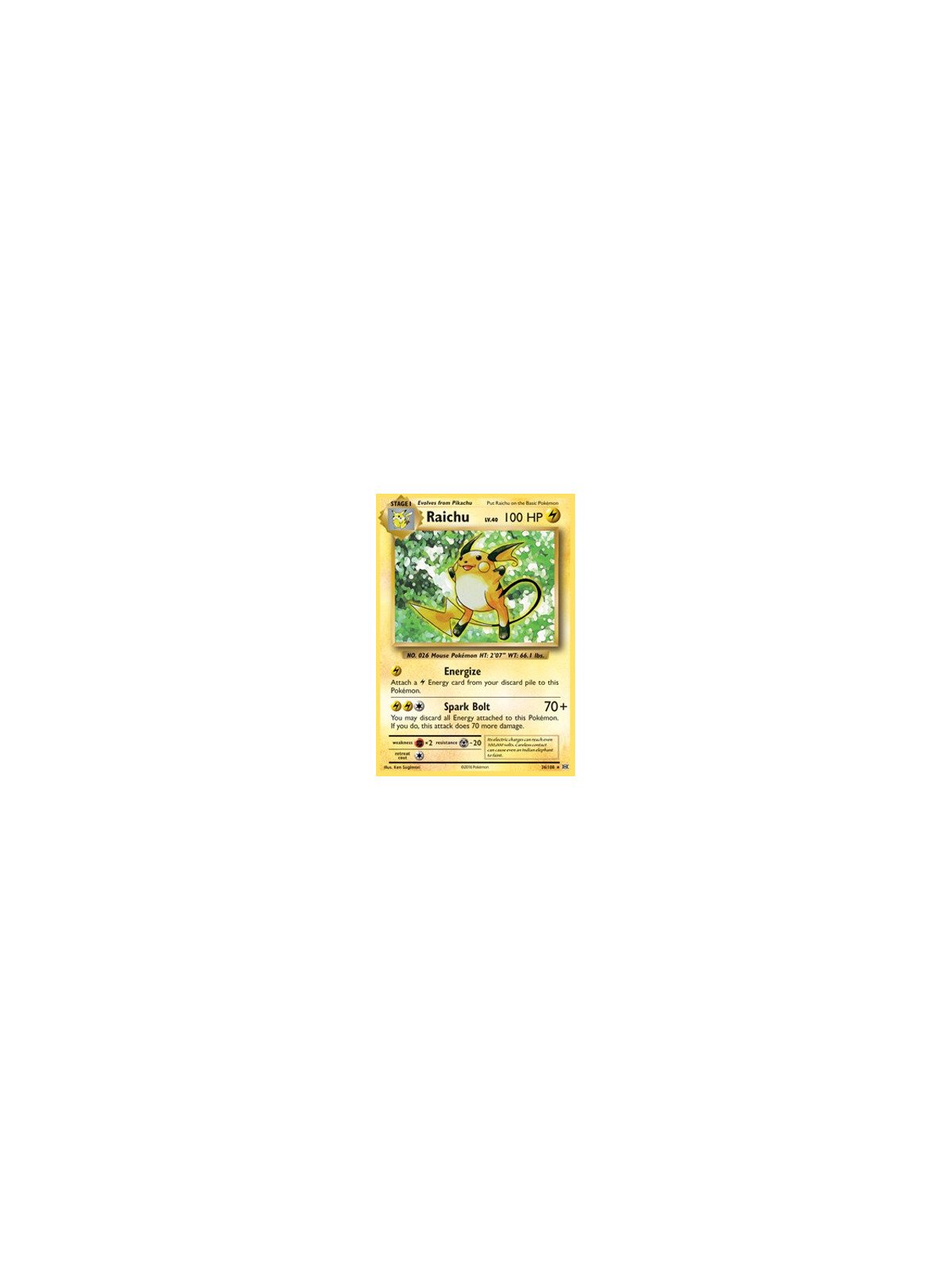 EVO 036 - Raichu - Reverse Holo