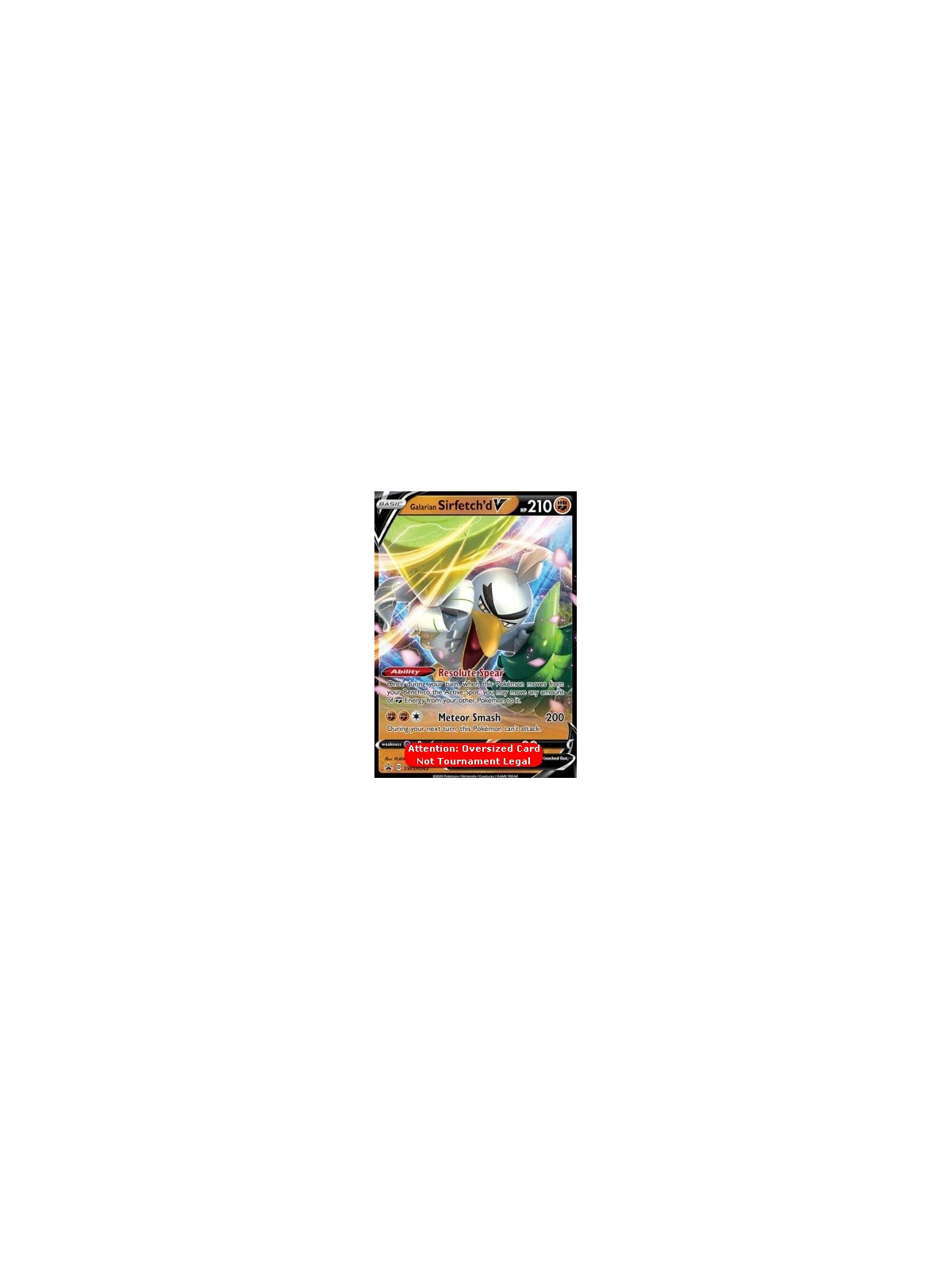 SWSH 043 - Galarian Sirfetch'd V - Oversized Card