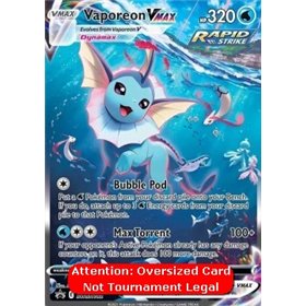 SWSH 182 - Vaporeon VMAX - Oversized Card SWSH 182 - Vaporeon VMAX - Oversized Card