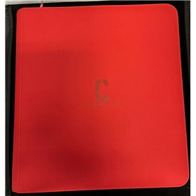 Cardstacks - 12 Pocket Binder Red (480) with zipper Cardstacks - 12 Pocket Binder Red (480) with zipper