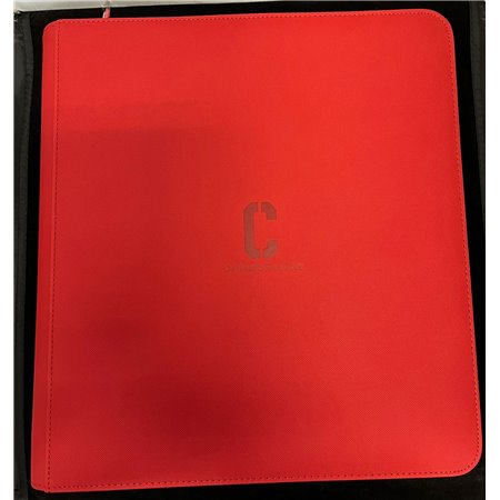 Cardstacks - 12 Pocket Binder Red (480) with zipper