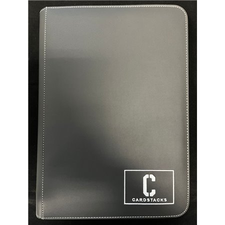 Cardstacks - 9 Pocket Binder Black (360) with zipper