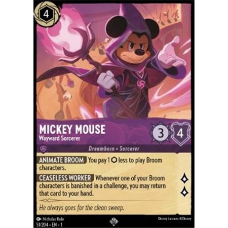 1TFC 051 - Mickey Mouse - Wayward Sorcerer (V.1) - Foil