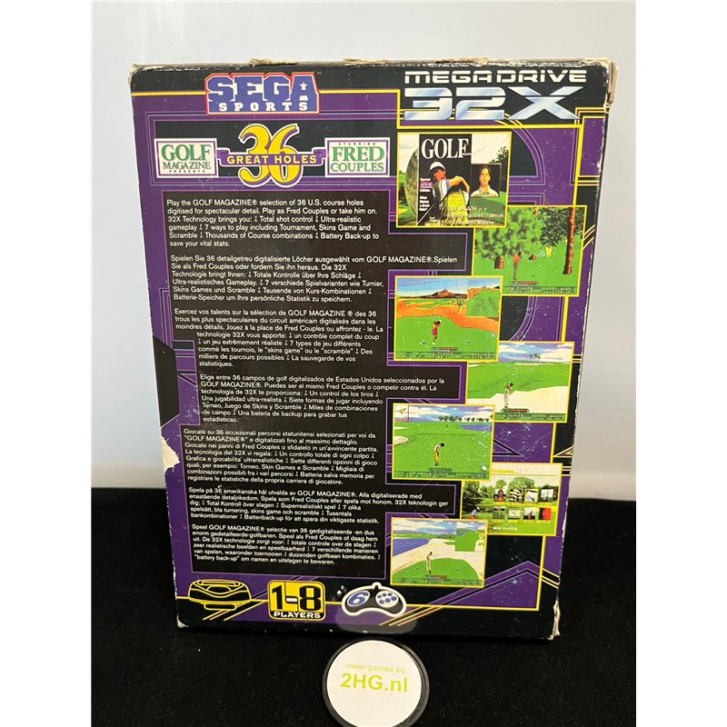 36 GREAT HOLES STARRING FRED COUPLES SEGA MEGADRIVE 32X PAL Euro Complete Box Damage 4974365846022