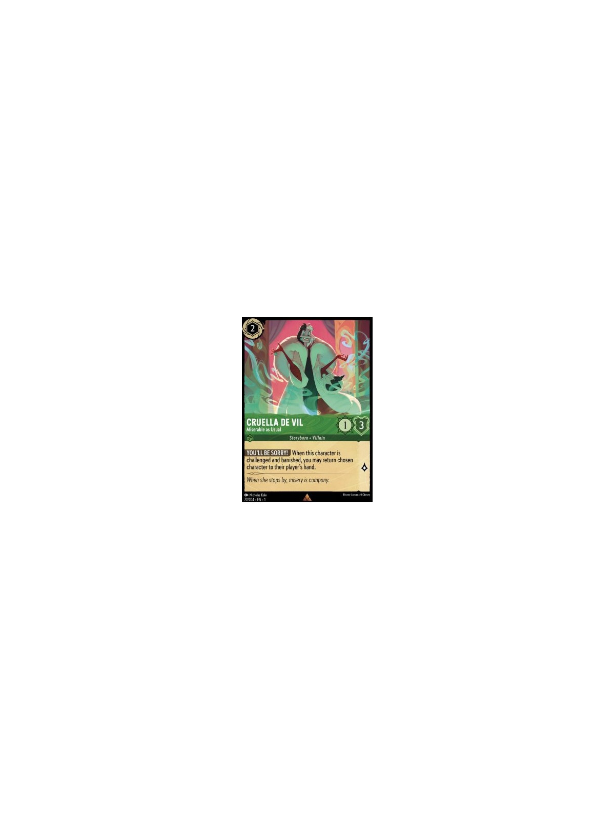 1TFC 072 - Cruella De Vil - Miserable As Usual - Foil