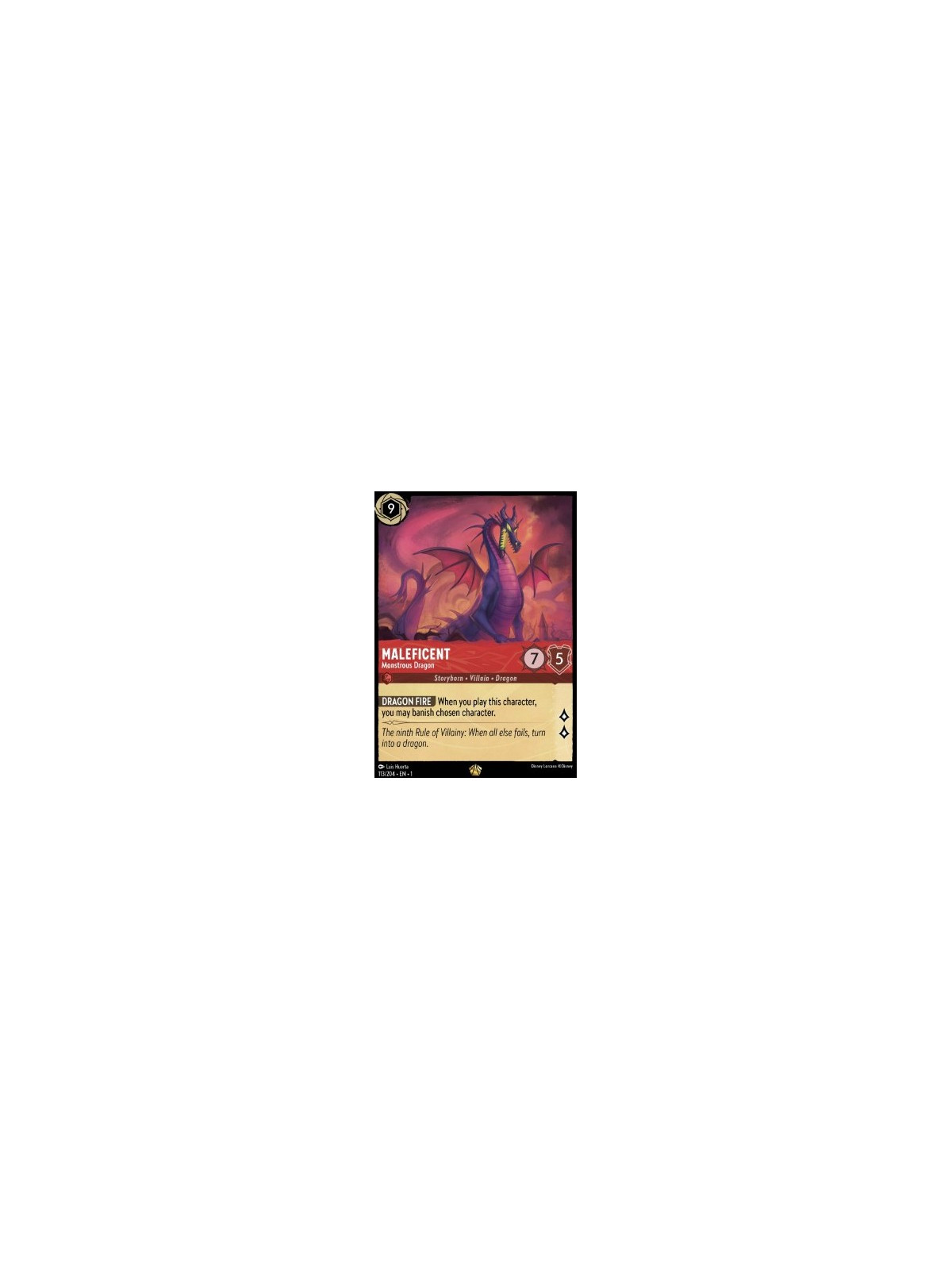 1TFC 113 - Maleficent - Monstrous Dragon - Foil